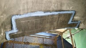 Przegląd i naprawa wykładziny gumowej absorbera nr 8 IOS w PGE GiEK oddział Elektrownia Bełchatów